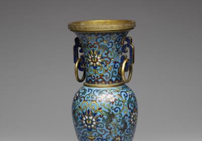 图片[3]-“Five Altar Offerings” in cloisonne enamels – Vase, Qing dynasty, Qianlong reign (1736-1795)-China Archive